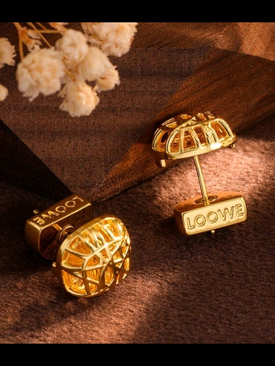 Fashion Jewelry Jewelry - Fashion Jewelry Gold-Tone Logo Cufflinks Designer Style Motif Inspired Luxury